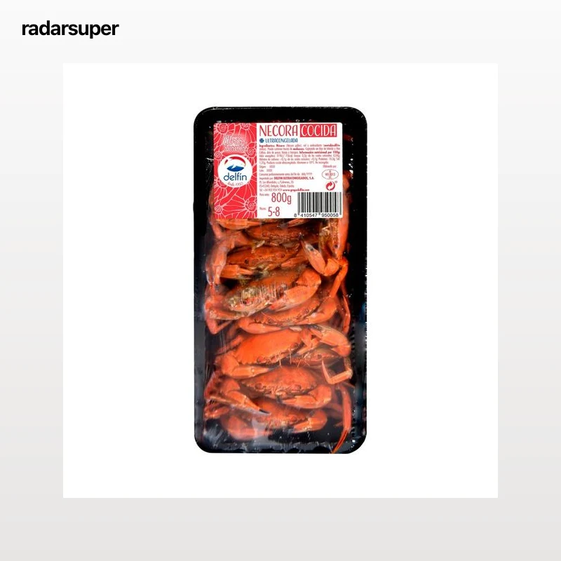 DELFÍN Necora cocida 5 / 8, ultracongelada 800 g.