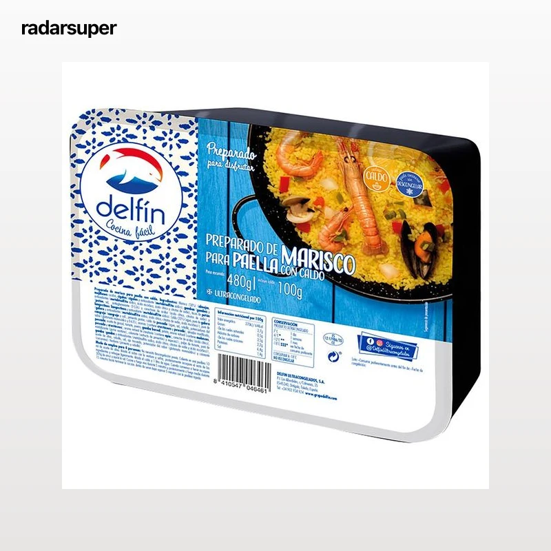 DELFÍN Preparado para paella de marisco con caldo DELFÍN 480 g.