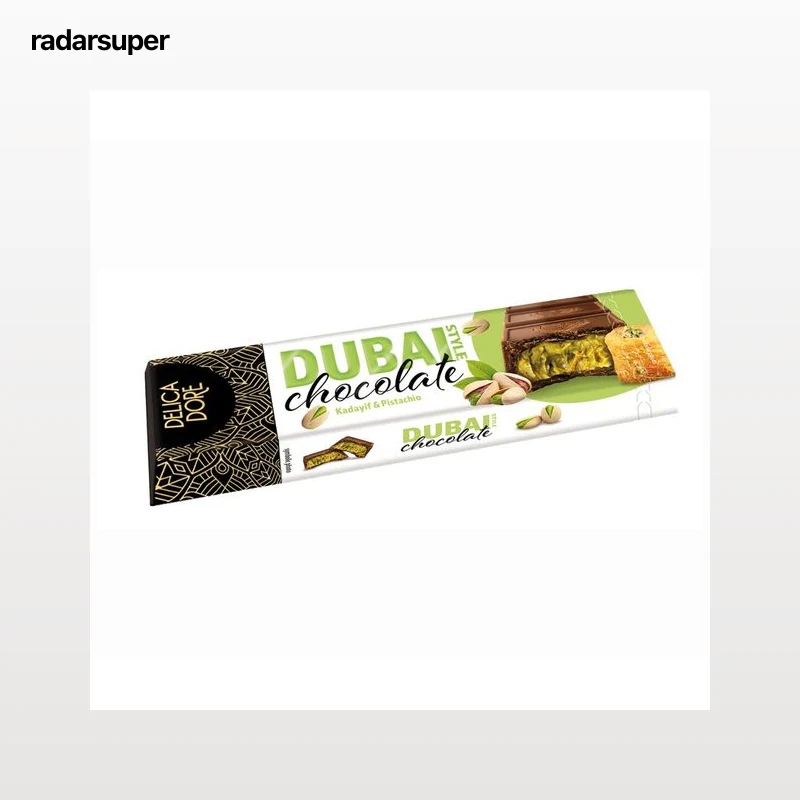 DELICADORE STYLE DUBAI Chocolate con leche y crema de pistacho 70 gr.