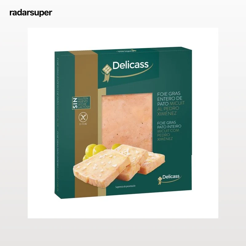 DELICASS Foie gras entero de pato micuit al Pedro Ximénez 80 g.