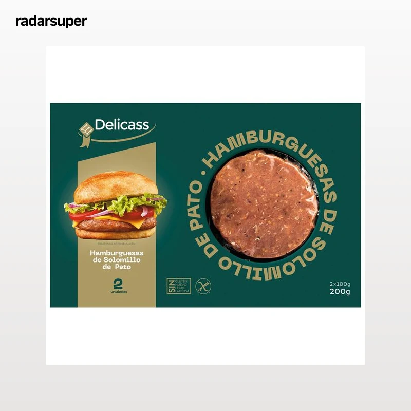 DELICASS Hamburguesas de solomillo de pato 2 x 100 g.
