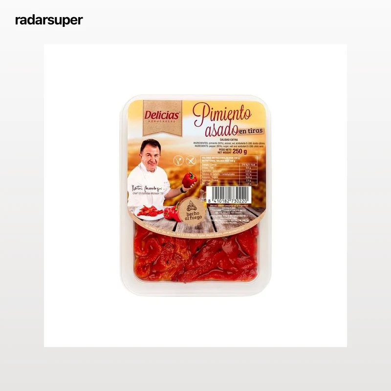 DELICIAS Pimiento asado en tiras 250 g.