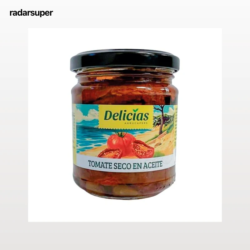 DELICIAS Tomates secados al sol en aceite cortado en mitades 100gr