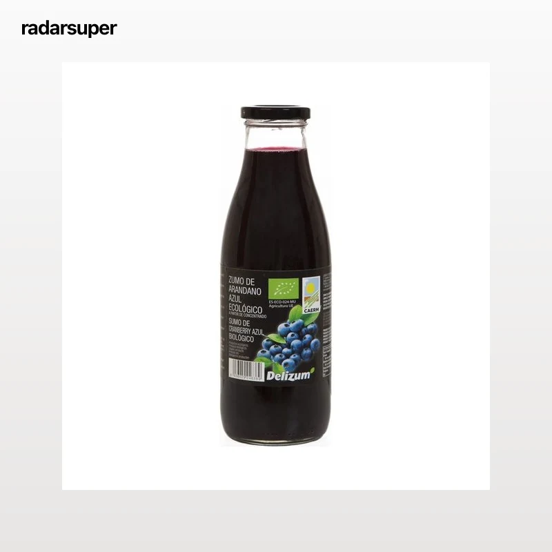 DELIZUM Zumo de arándano azul ecológico botella 750 ml.