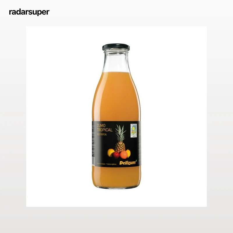 DELIZUM Zumo tropical a base de concentrado de naranja, piña, limón, manzana y maracuyá ecológico 1 l.