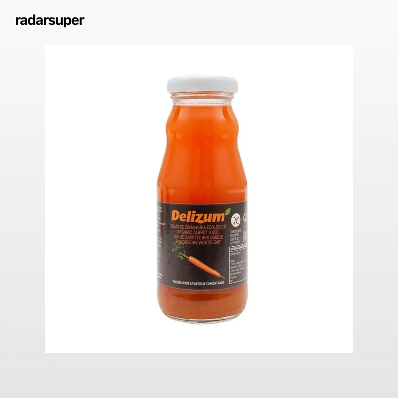 DELIZUM Zumo de zanahoria ecológico DELIZUM 200 ml.