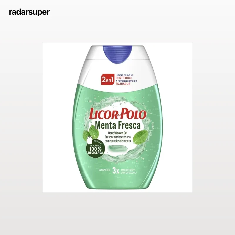 Dentífrico 2en1 sabor menta fresca Licor del Polo 75 ml.
