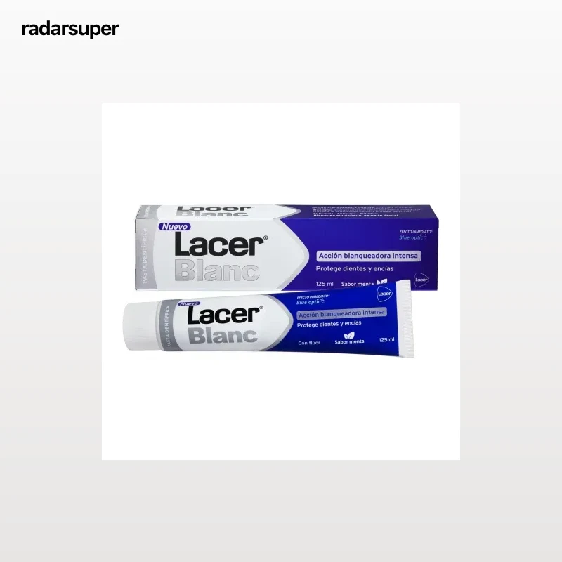 Dentífrico acción blanqueadora intensa sabor menta Lacer sin gluten 125 ml.