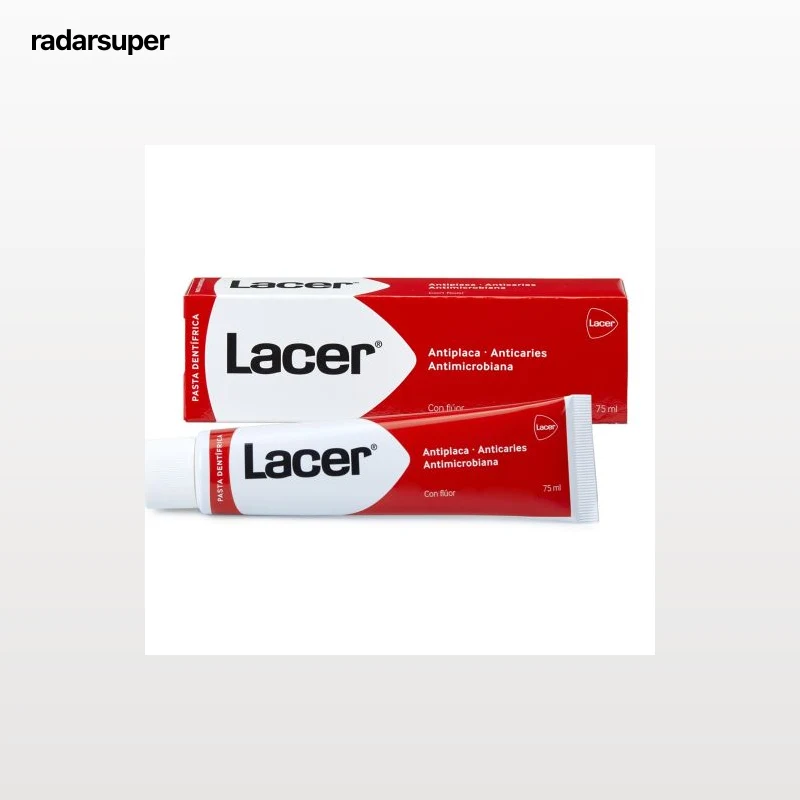 Dentífrico antiplaca y anticaries de uso diario con flúor Lacer 75 ml.