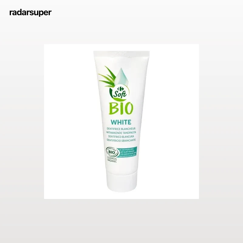 Dentífrico blanqueador ecológico Carrefour Soft Bio 75 ml.