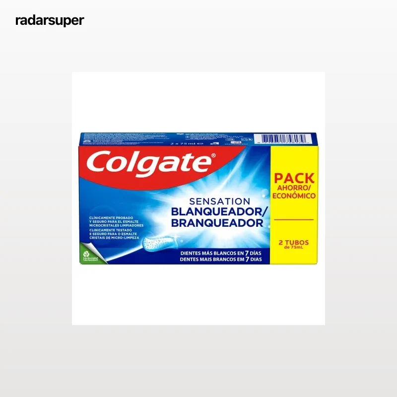 Dentífrico blanqueador Sensation Colgate pack de 2 unidades de 75 ml.