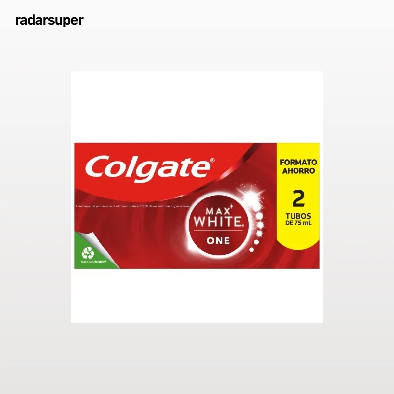 Dentífrico blanqueadora Max White One Colgate pack de 2 unidades de 75 ml.