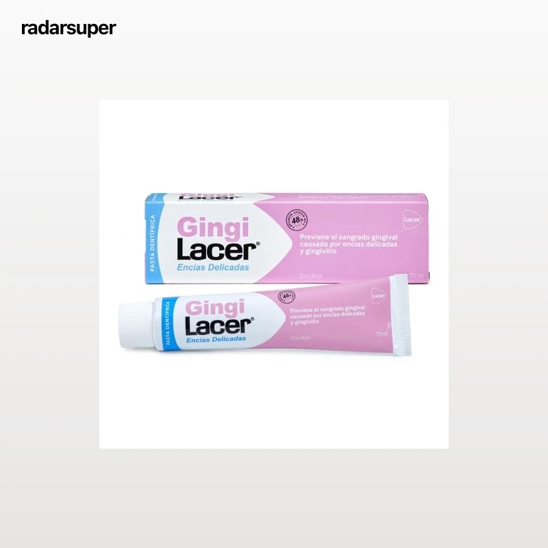 Dentífrico de uso diario que previene el sangrado gingival causado por encías delicadas y gingivitis Gingilacer 75 ml.