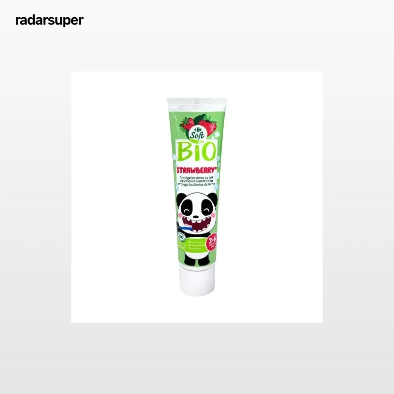 Dentífrico infantil fresa ecológico Carrefour Soft 50 ml.