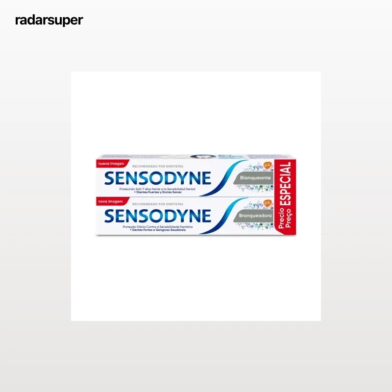 Dentífrico para dientes sensibles blanqueante Sensodyne pack de 2 unidades de 75 ml.