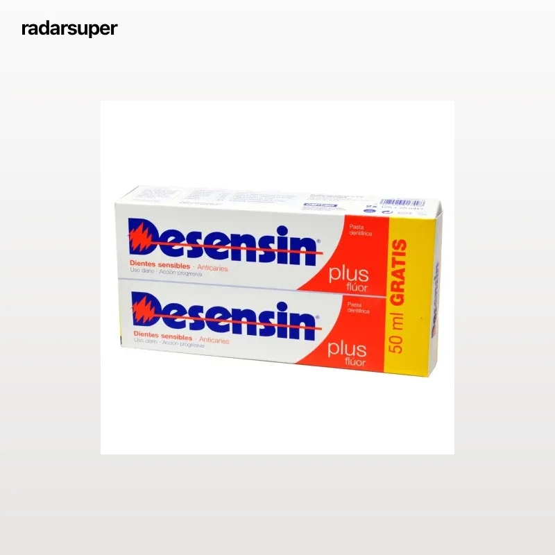 Dentífrico plus flúor Desensin pack de 2 unidades de 125 g.