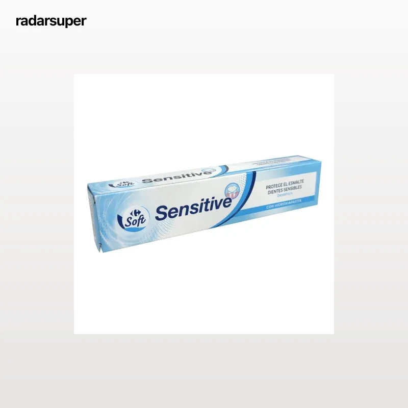 Dentífrico sensitive con hidroxiapatita Soft Carrefour 75 ml.