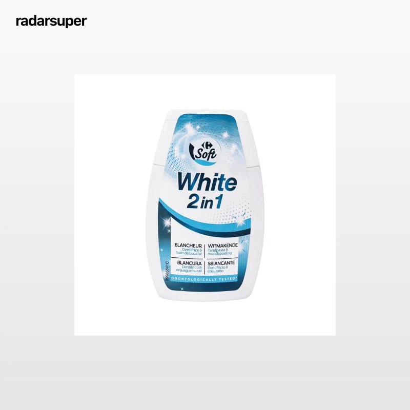 Dentífrico white 2in1 Soft Carrefour 100 ml.