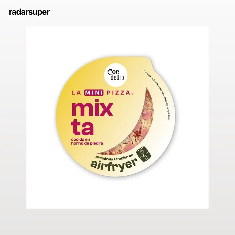 DEORO Mini pizza de salsa de tomate, queso y jamón cocido DEORO 205 g.