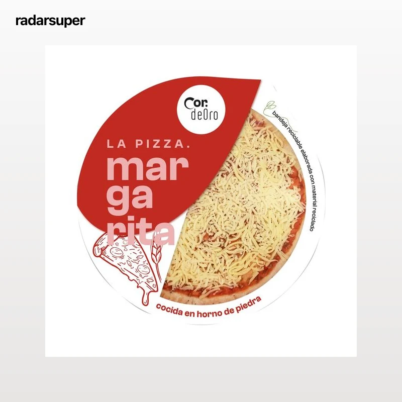 DEORO Pizza margarita cocida en horno de piedra 340 g.