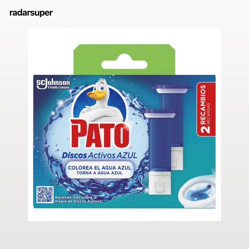 Desinfectante Discos Activos Pato Recambio 2 Unidades Azul