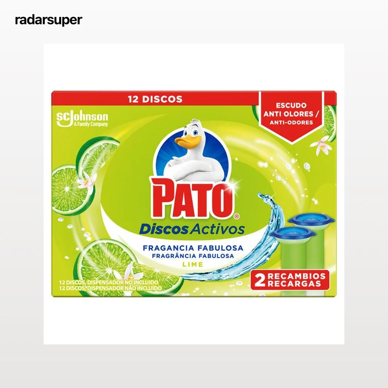 Desinfectante discos activos Pato recambio 2 unidades lima