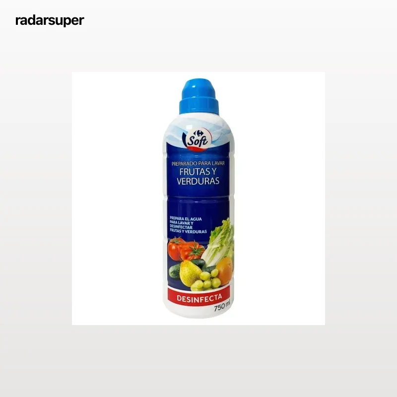 Desinfectante para lavar frutas y verduras Carrefour Soft 750 ml.