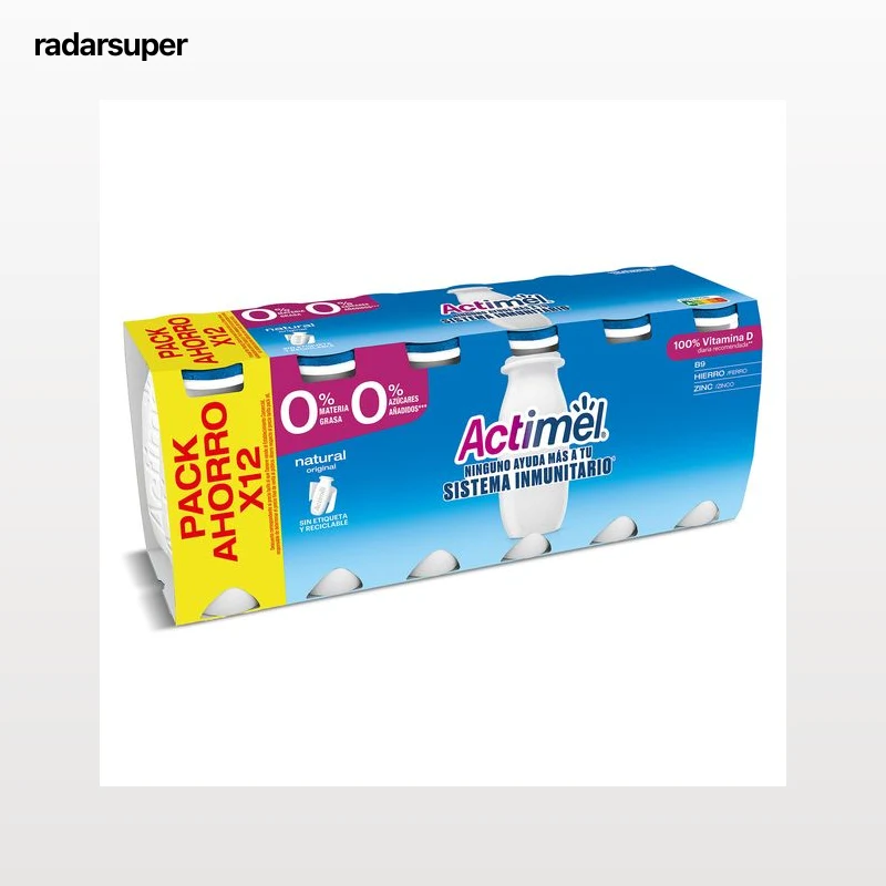 Actimel desnatado natural 12 x 100 g