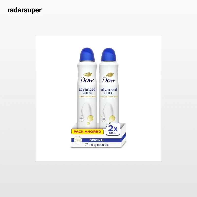 Desodorante en aerosol antitranspirante original Advance Care pack de 2 unidades de 200 ml.