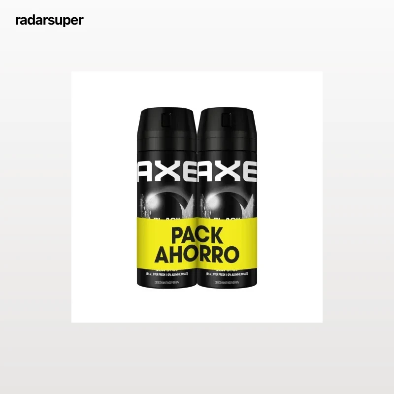 Desodorante en spray Black Axe pack de 2 unidades de 150 ml.
