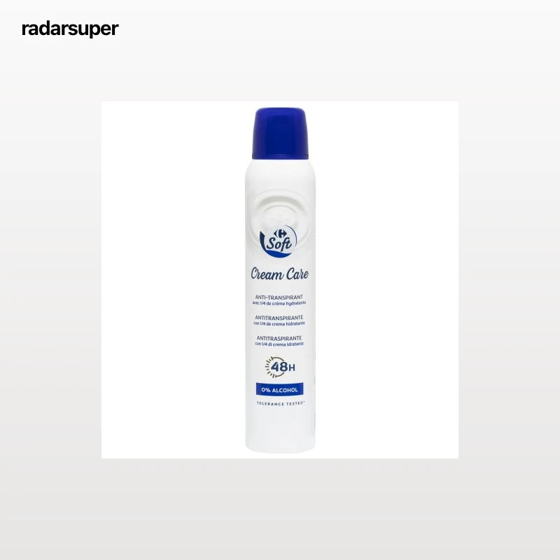 Desodorante en spray cream care Soft Carrefour 200 ml.