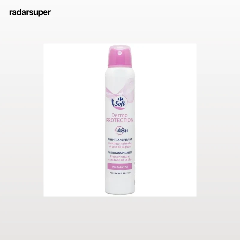Desodorante en spray dermo protección Soft Carrefour 200 ml.