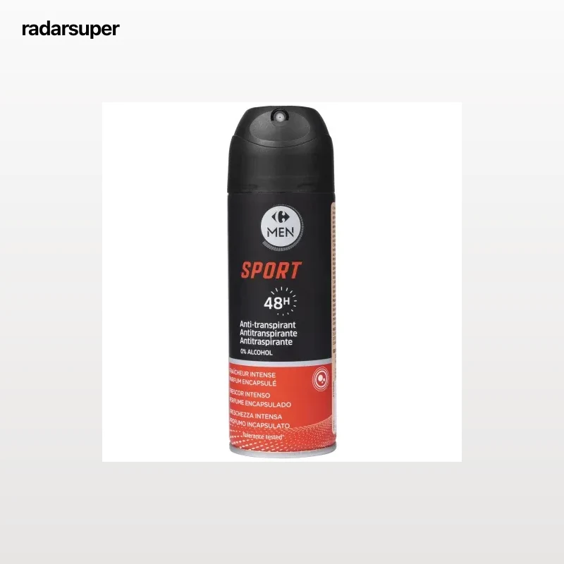 Desodorante en spray sport Men Carrefour 200 ml.