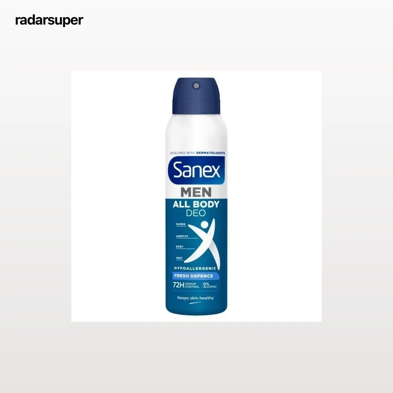 Desodorante en spray todo el cuerpo frescor total Men Sanex 150 ml.
