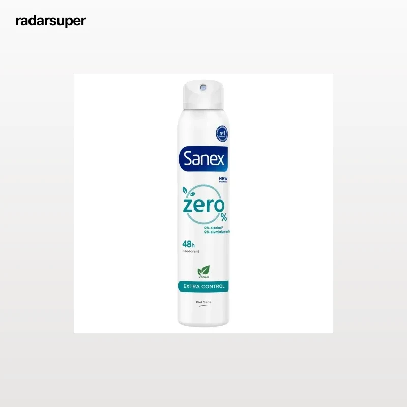 Desodorante en spray Zero% extra control protección Sanex 200 ml.