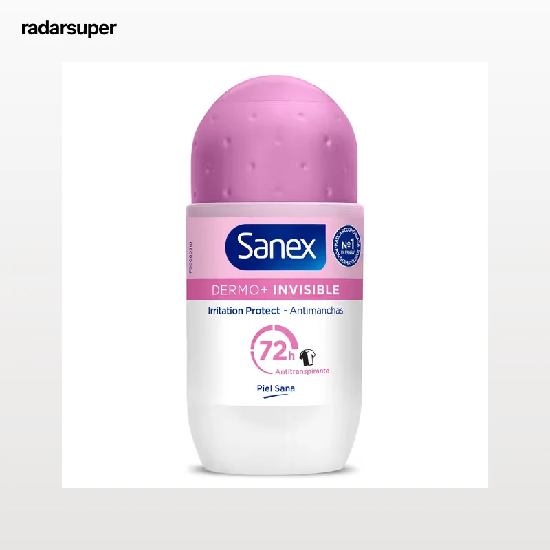 Desodorante roll-on dermo invisible 72h Sanex 50 ml