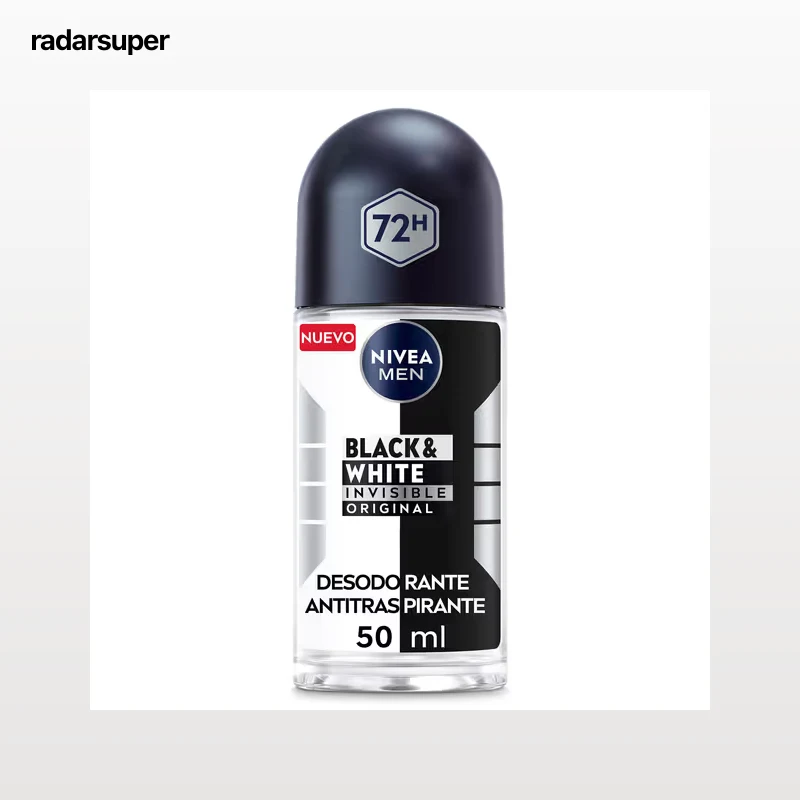 Desodorante roll-on invisible black & white Nivea men 50 ml
