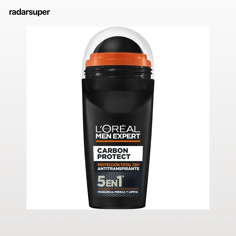 Desodorante en roll-on L'Oréal men expert 50ml carbón protect 5 en 1