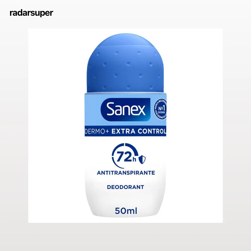 Desodorante Roll-On Sanex Dermo+ Extra Control 72-Horas Antitranspirante 50ml