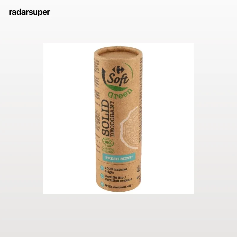Desodorante sólido ecológico Soft Green Carrefour 50 g.