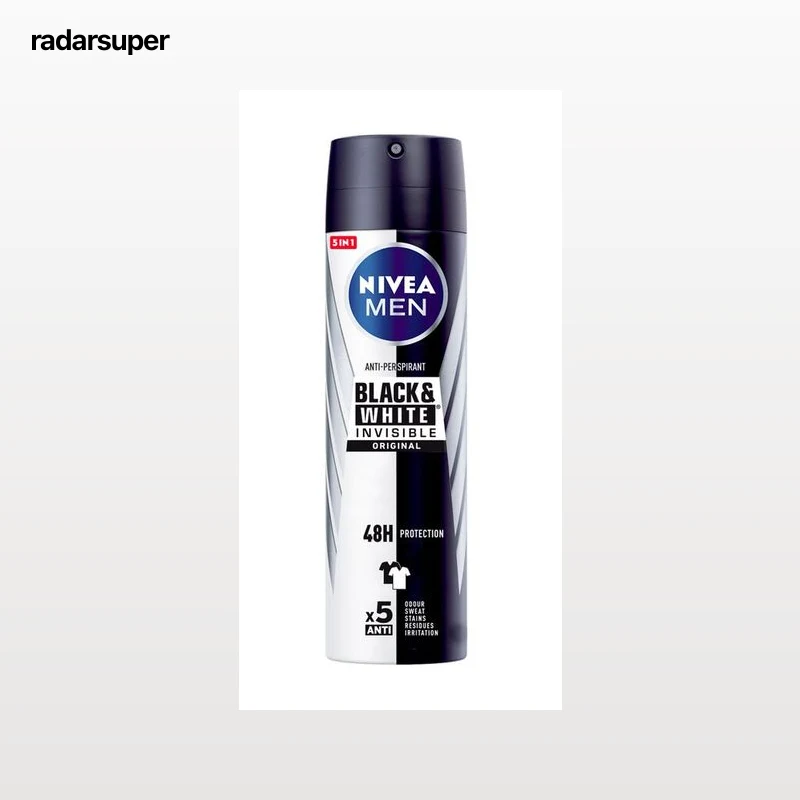 Desodorante en spray Nivea men 200ml invisible ropa blanca y negra