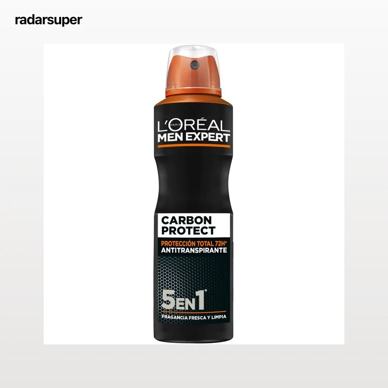 Desodorante en spray con protección carbón 72h 5 en 1 Loreal Men 150 ml