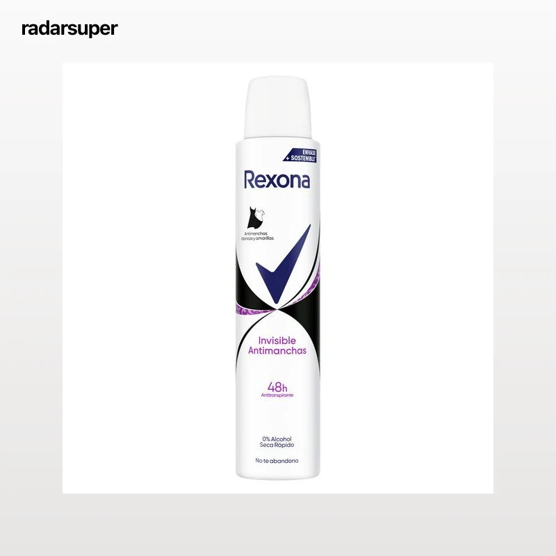 Desodorante spray Rexona 200ml invisible black&white sin alcohol