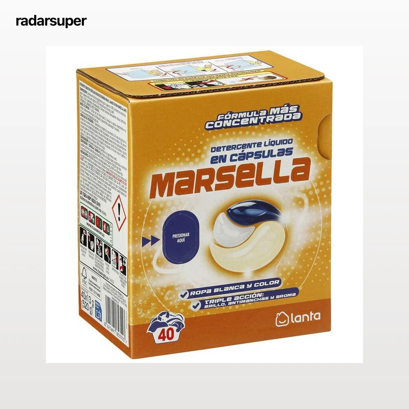 Detergente cápsilas 3en1 Lanta 40 lavados Marsella