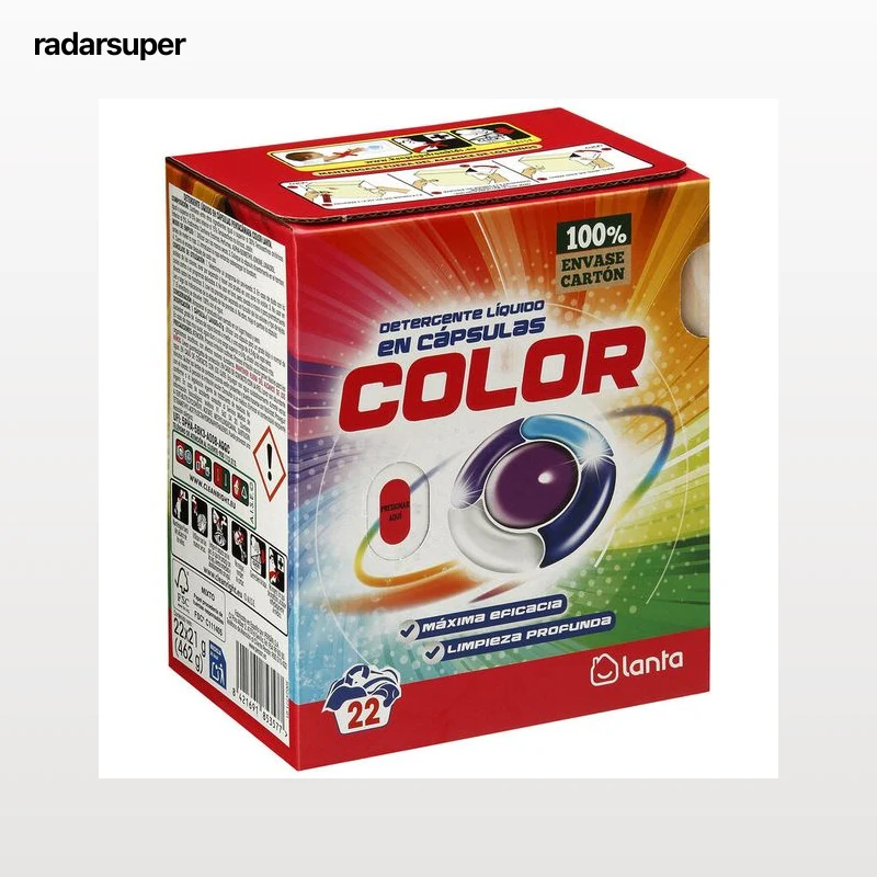 Detergente en capsula pentacámara Lanta 22 lavados color