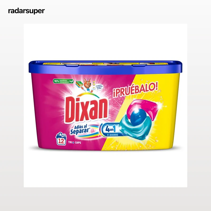 Detergente en cápsulas Dixan 12 lavados