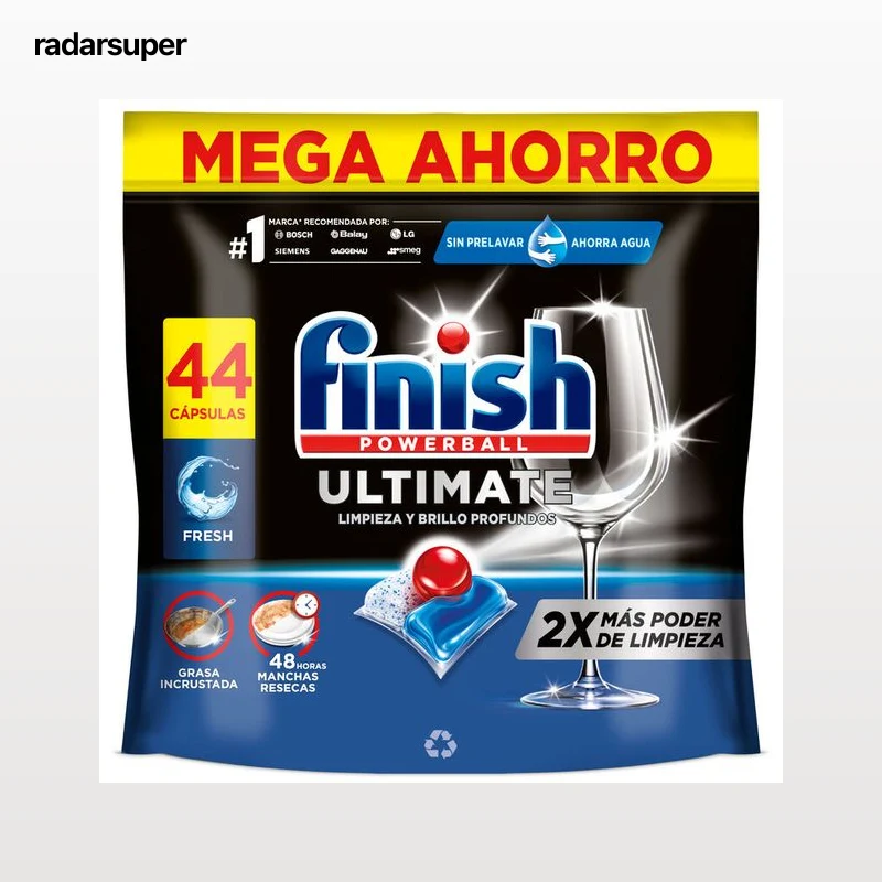Detergente en cápsulas para lavavajillas Finish 44 unidades Ultimate