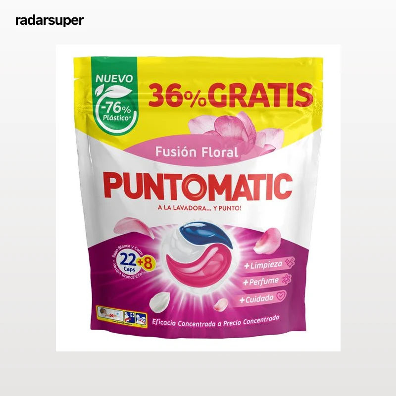 Detergente En Capsulas Puntomatic 22 + 8 Lavados Floral