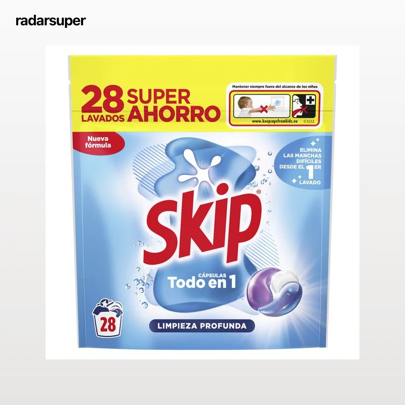 Detergente en capsulas skip limpieza profunda 28 lavados
