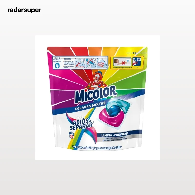 Detergente en capsulas adiós al separar Micolor 30 ud.